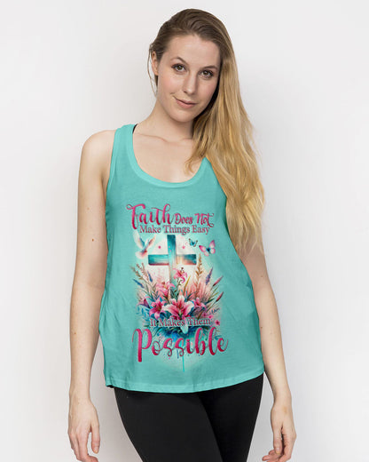 Faith Does Not Make Things Easy Women's All Over Print Shirt - Tytd2810231, easychoo.com