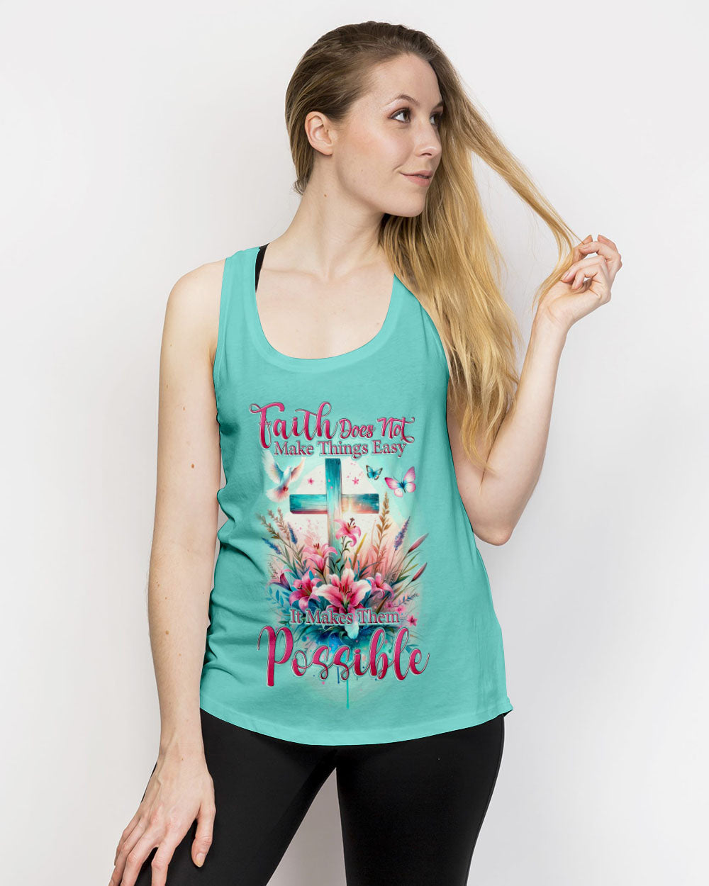 Faith Does Not Make Things Easy Women's All Over Print Shirt - Tytd2810231, easychoo.com