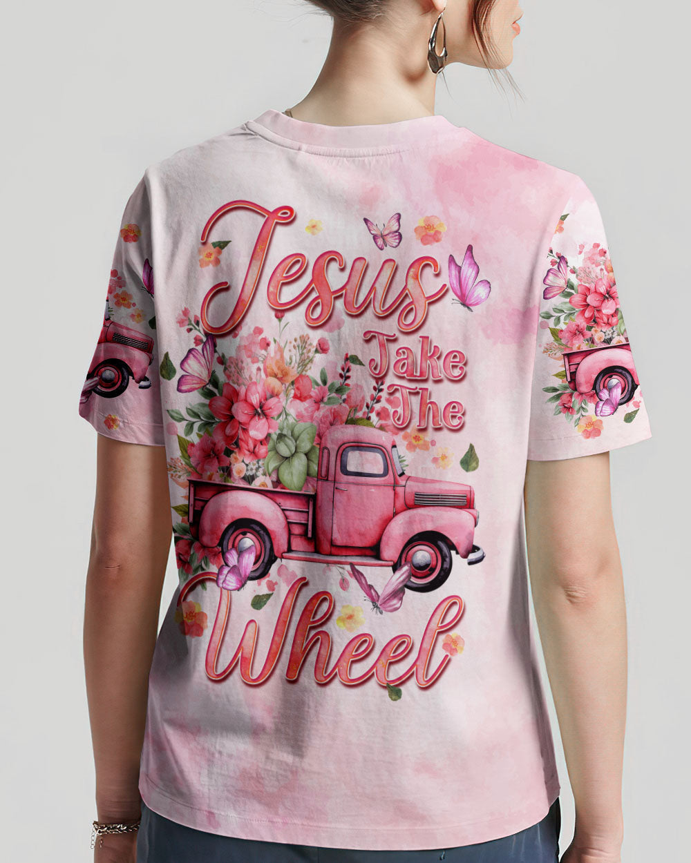 Jesus Take The Wheel Women's All Over Print Shirt - Tyqy1711233, easychoo.com