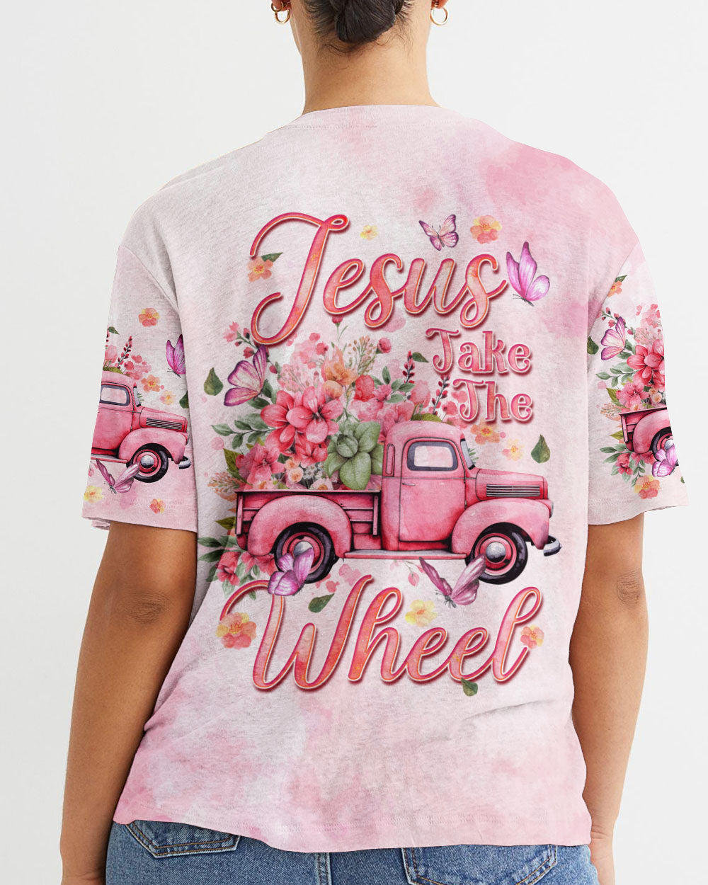 Jesus Take The Wheel Women's All Over Print Shirt - Tyqy1711233, easychoo.com