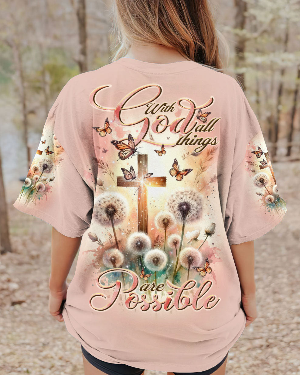 With God All Things Are Possible Women's All Over Print Shirt - Tltr1011233, easychoo.com