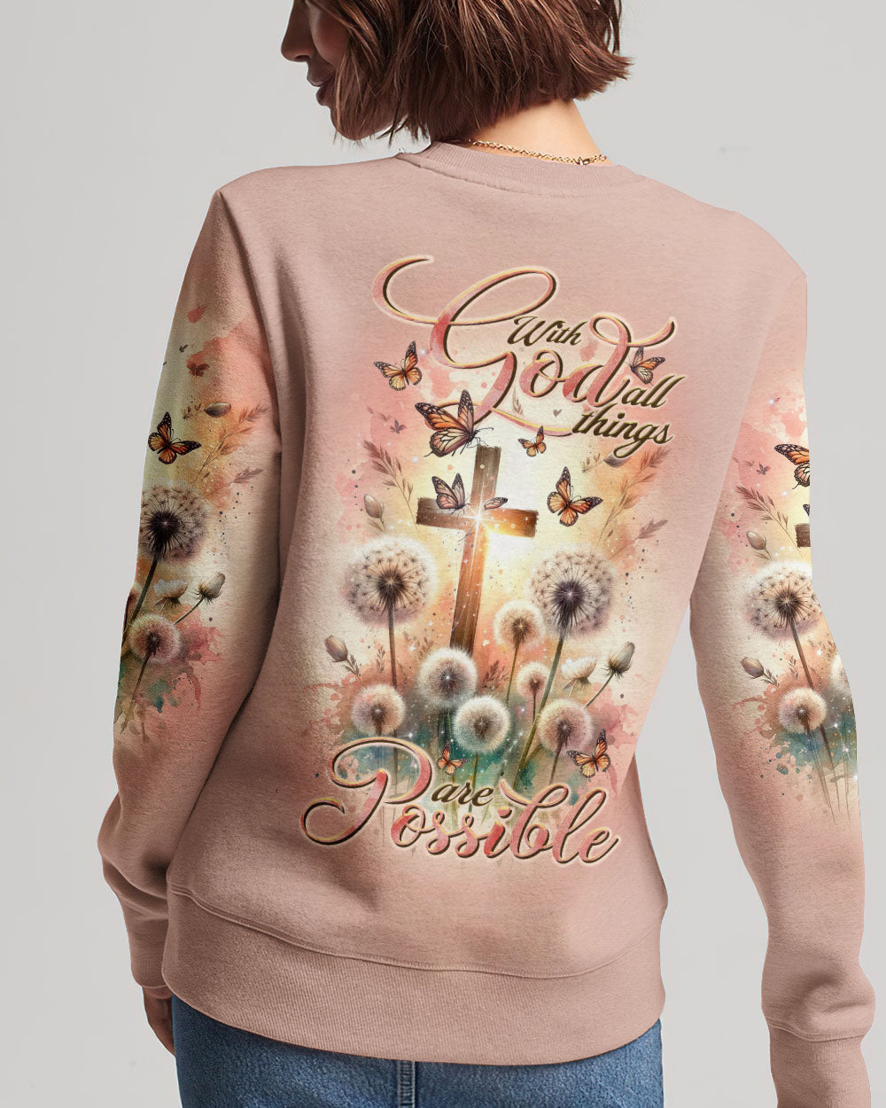 With God All Things Are Possible Women's All Over Print Shirt - Tltr1011233, easychoo.com