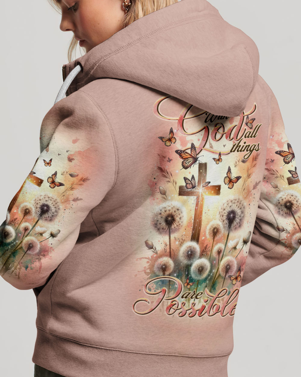 With God All Things Are Possible Women's All Over Print Shirt - Tltr1011233, easychoo.com