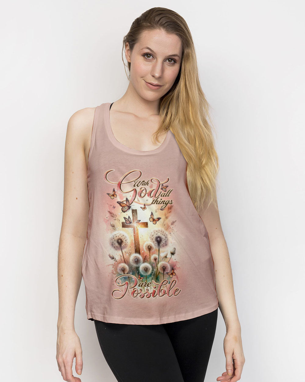 With God All Things Are Possible Women's All Over Print Shirt - Tltr1011233, easychoo.com