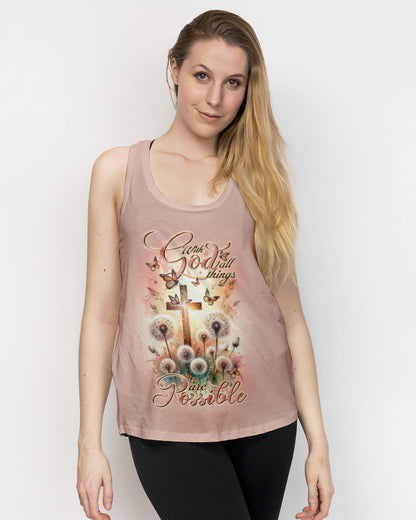 With God All Things Are Possible Women's All Over Print Shirt - Tltr1011233, easychoo.com