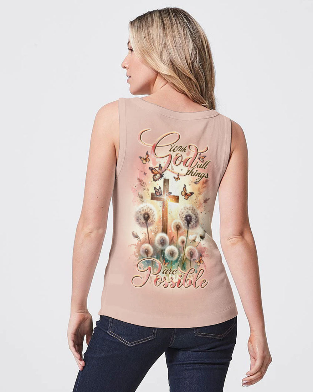 With God All Things Are Possible Women's All Over Print Shirt - Tltr1011233, easychoo.com