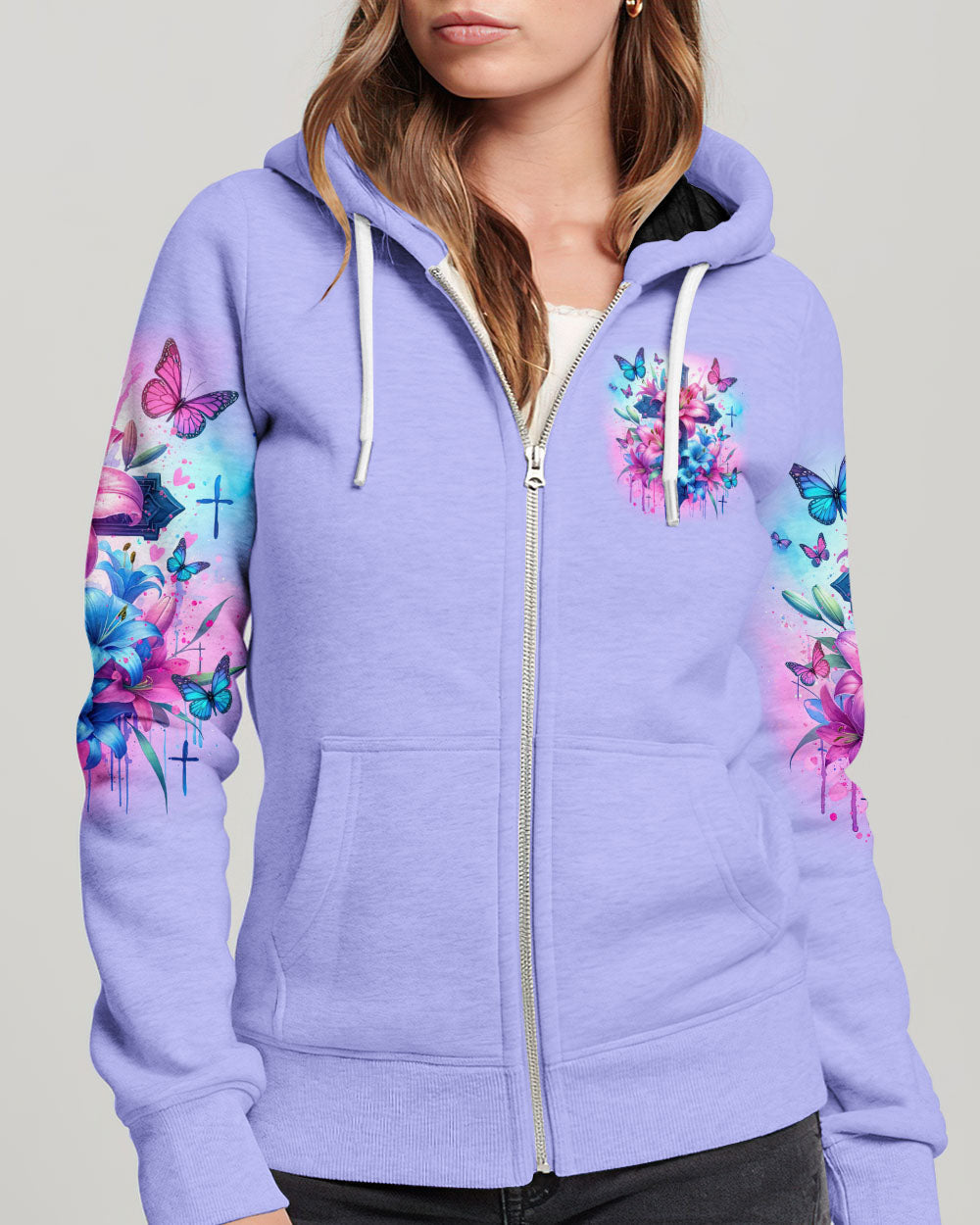 Jesus Is The Way Lilies Cross Women's All Over Print Shirt - Tltr3001241, easychoo.com