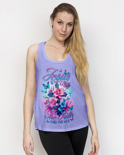 Jesus Is The Way Lilies Cross Women's All Over Print Shirt - Tltr3001241, easychoo.com