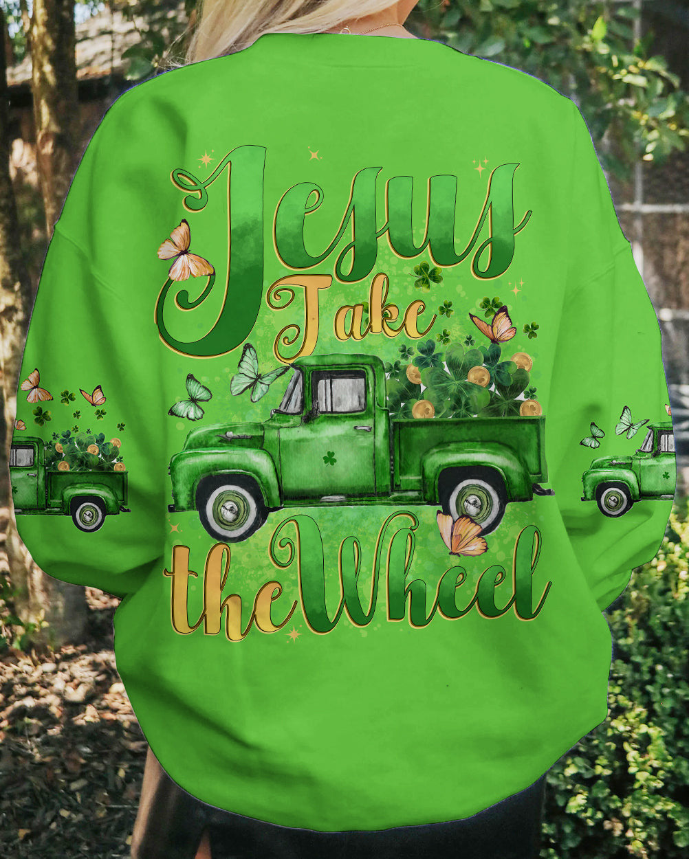 Jesus Take The Wheel Patrick's Day Women's All Over Print Shirt - Tytd0501241, easychoo.com