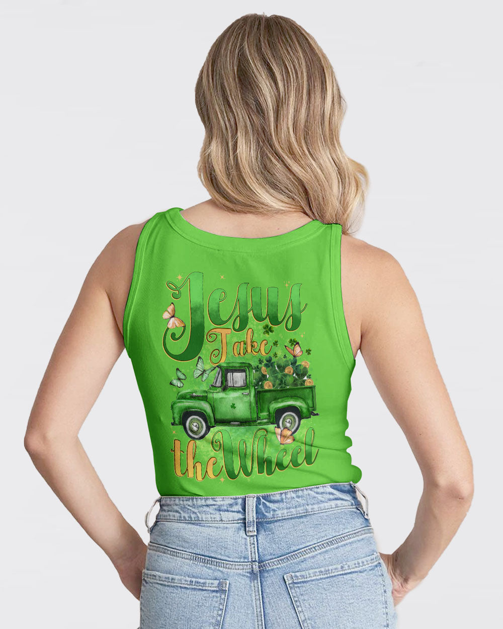 Jesus Take The Wheel Patrick's Day Women's All Over Print Shirt - Tytd0501241, easychoo.com