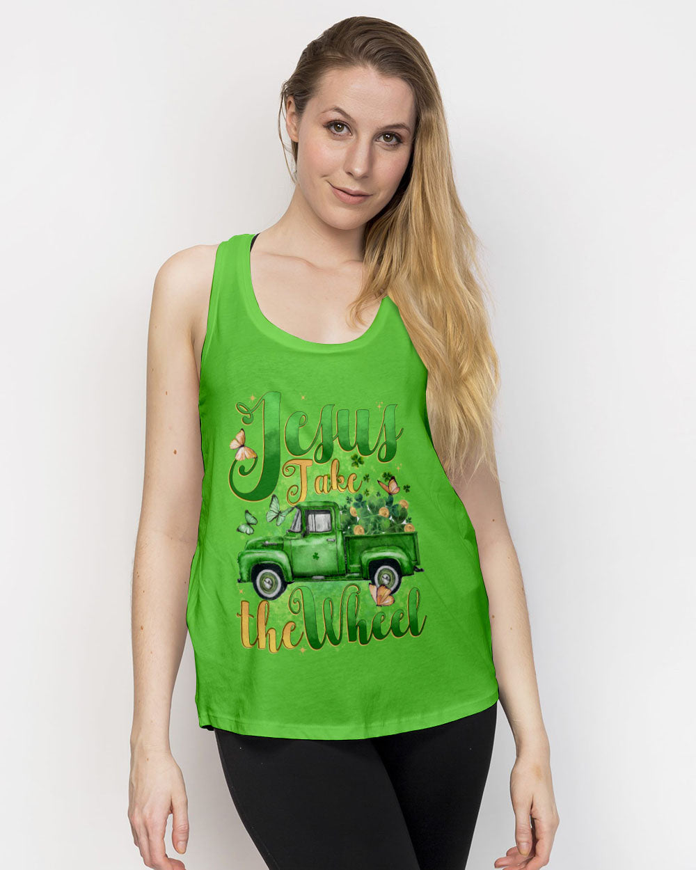 Jesus Take The Wheel Patrick's Day Women's All Over Print Shirt - Tytd0501241, easychoo.com