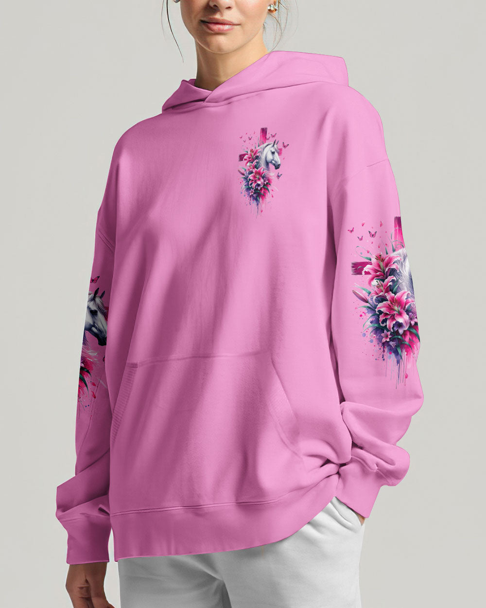 Runs On Jesus And Horses Women's All Over Print Shirt - Tytd1512231, easychoo.com