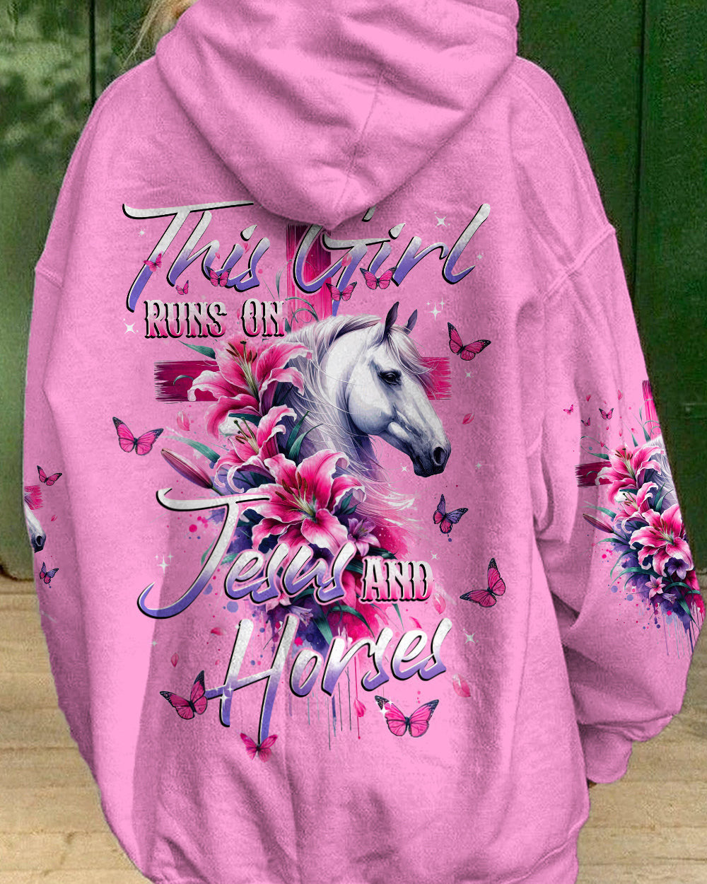 Runs On Jesus And Horses Women's All Over Print Shirt - Tytd1512231, easychoo.com