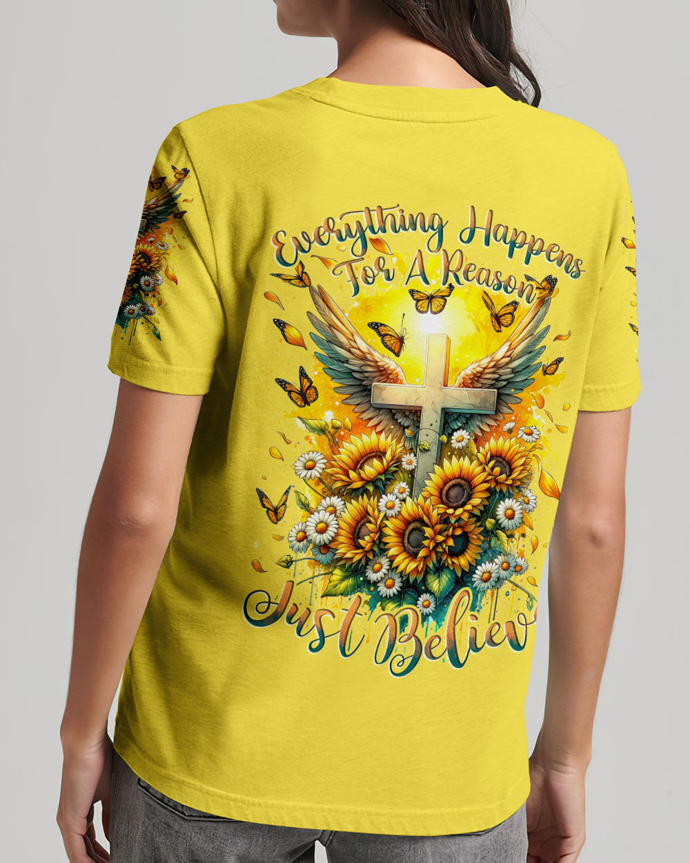 Just Believe Women's All Over Print Shirt - Tytd1511231, easychoo.com