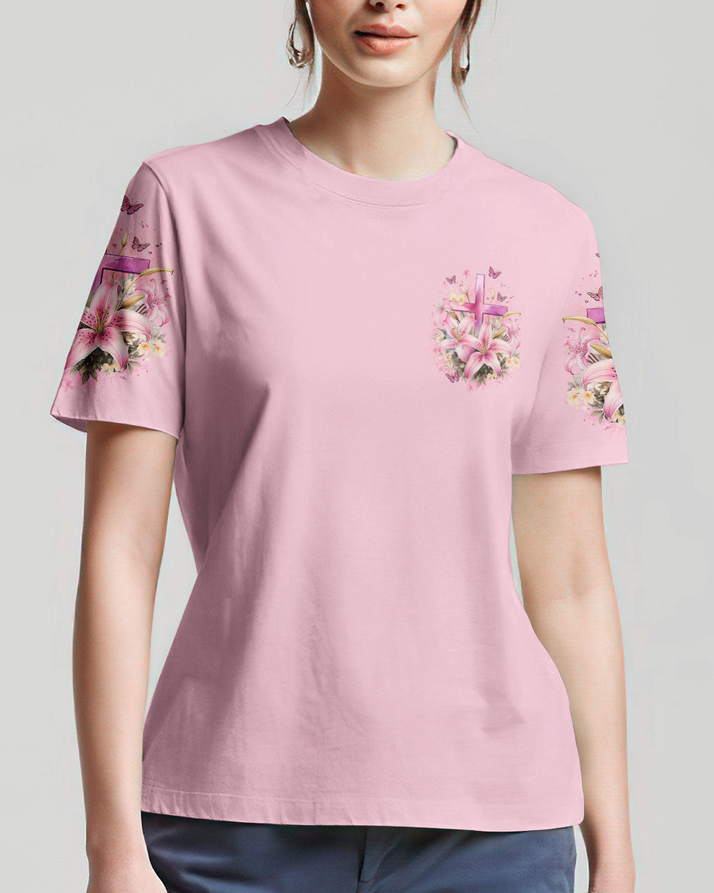 Just A Girl Who Loves Jesus Women's All Over Print Shirt - YHLT1912234, easychoo.com