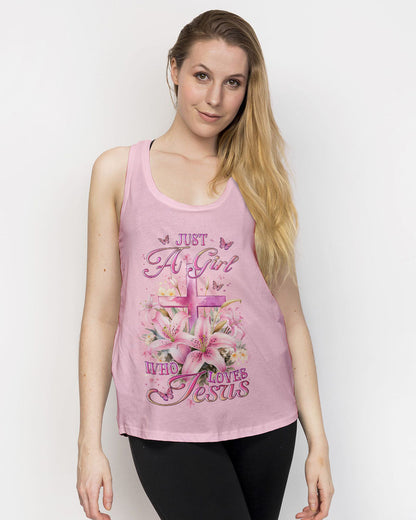 Just A Girl Who Loves Jesus Women's All Over Print Shirt - YHLT1912234, easychoo.com