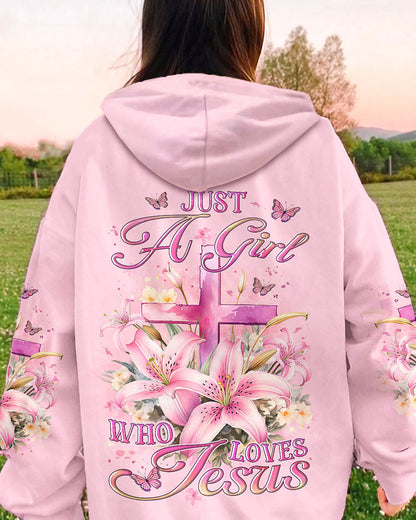 Just A Girl Who Loves Jesus Women's All Over Print Shirt - YHLT1912234, easychoo.com