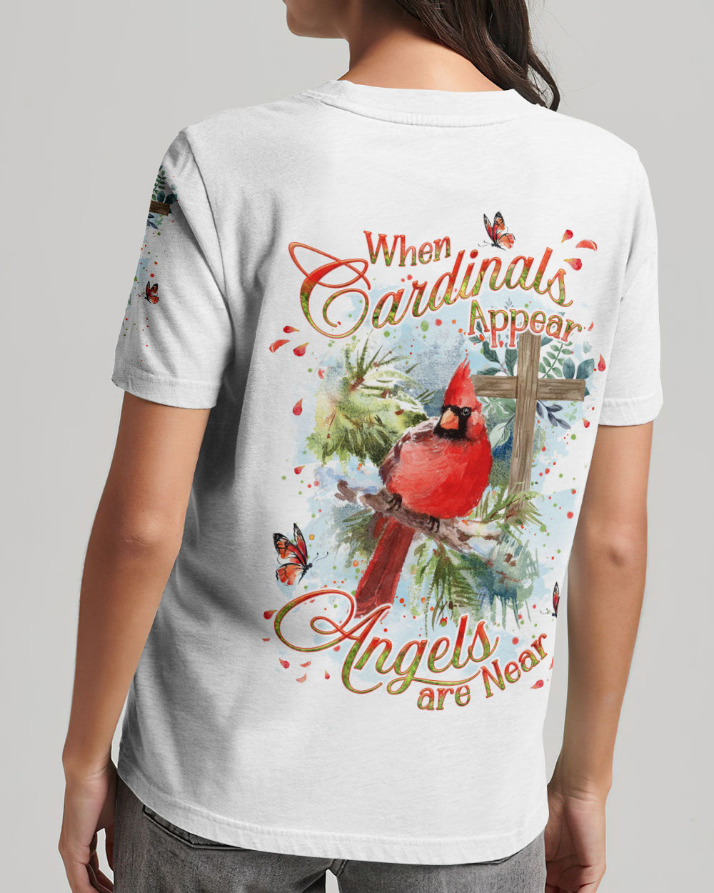 When Cardinals Appear Angels Are Near Women's All Over Print Shirt - Yhkd1411233, easychoo.com
