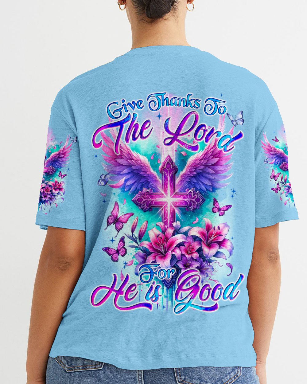 Give Thank To The Lord Women's All Over Print Shirt - Tyqy0801243, easychoo.com