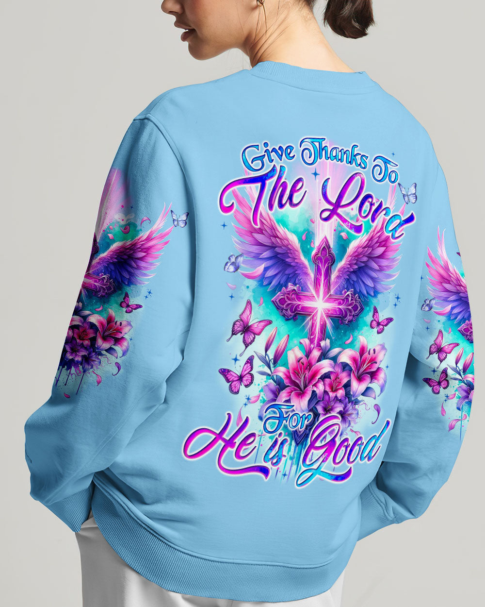 Give Thank To The Lord Women's All Over Print Shirt - Tyqy0801243, easychoo.com