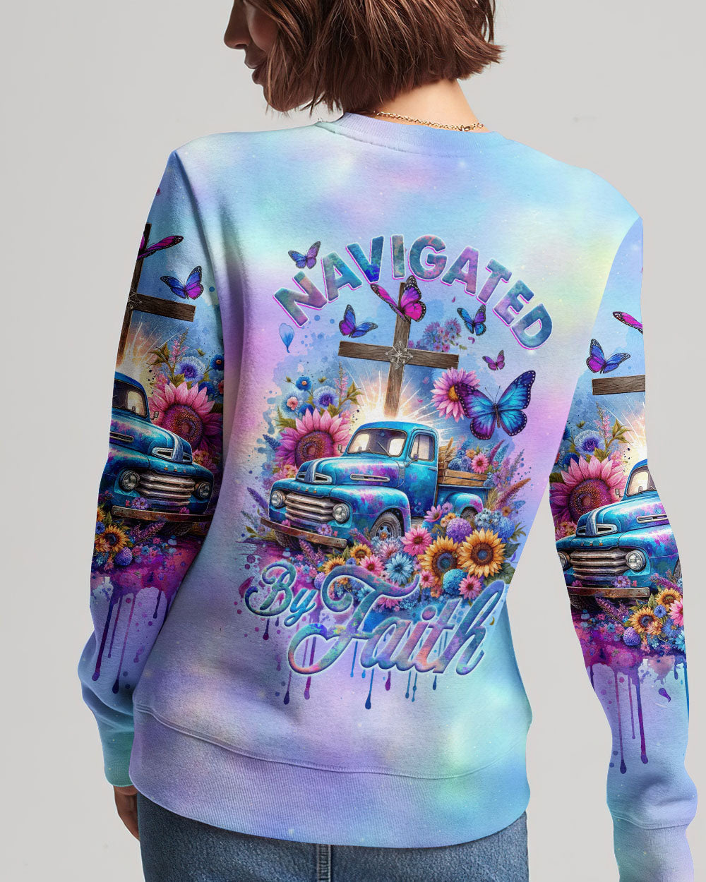 Navigated By Faith Women's All Over Print Shirt - Ty2211232, easychoo.com