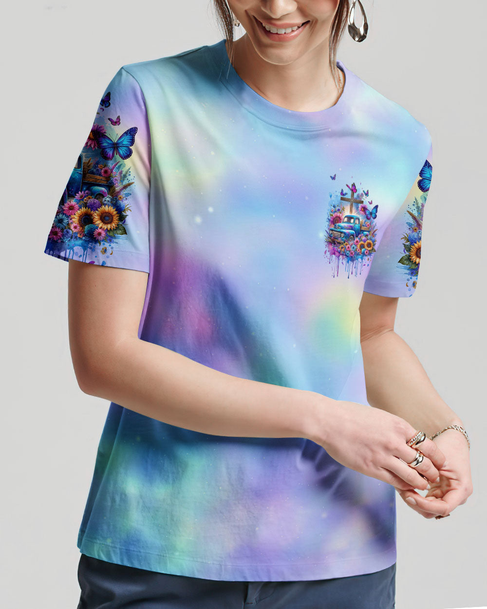 Navigated By Faith Women's All Over Print Shirt - Ty2211232, easychoo.com