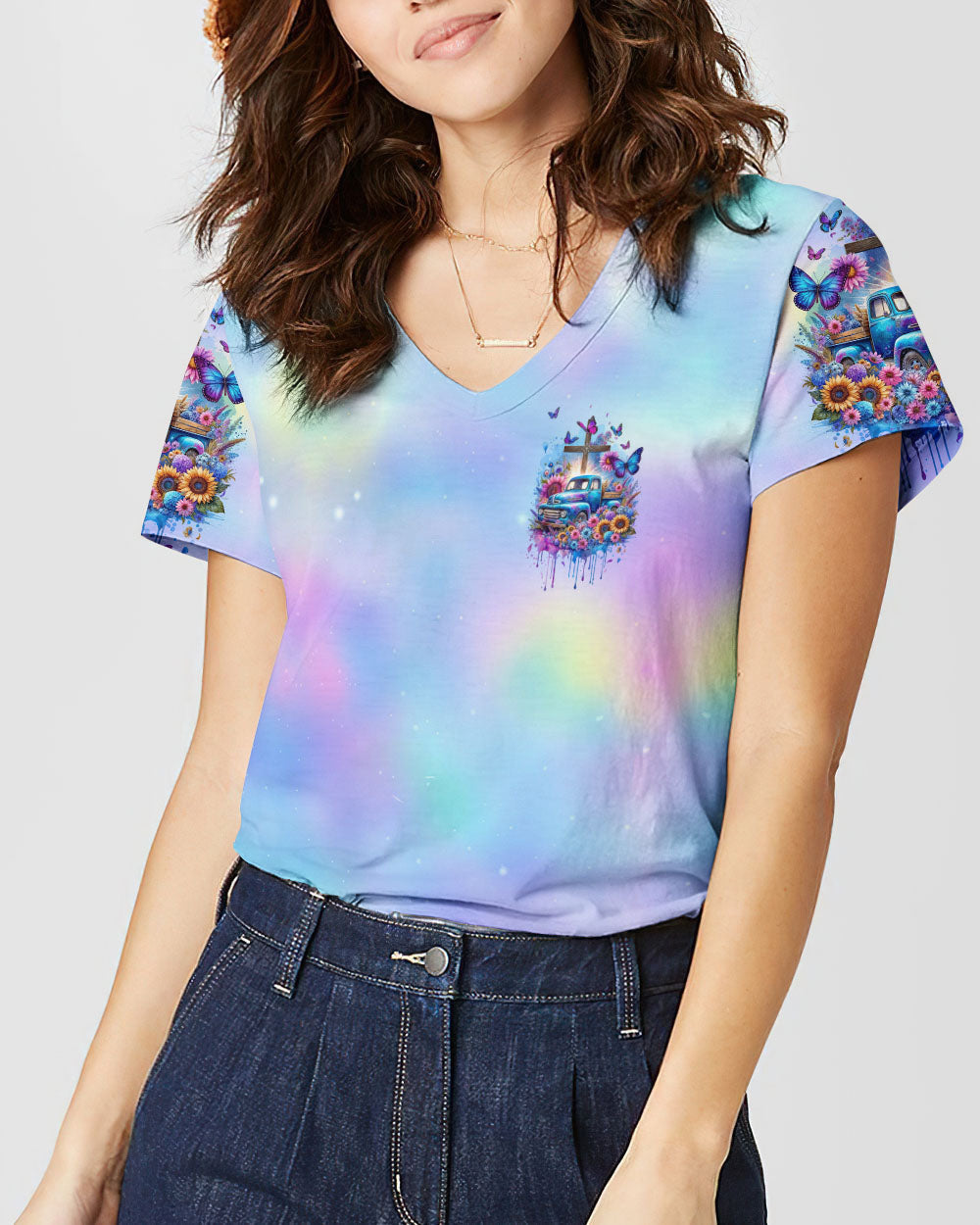 Navigated By Faith Women's All Over Print Shirt - Ty2211232, easychoo.com