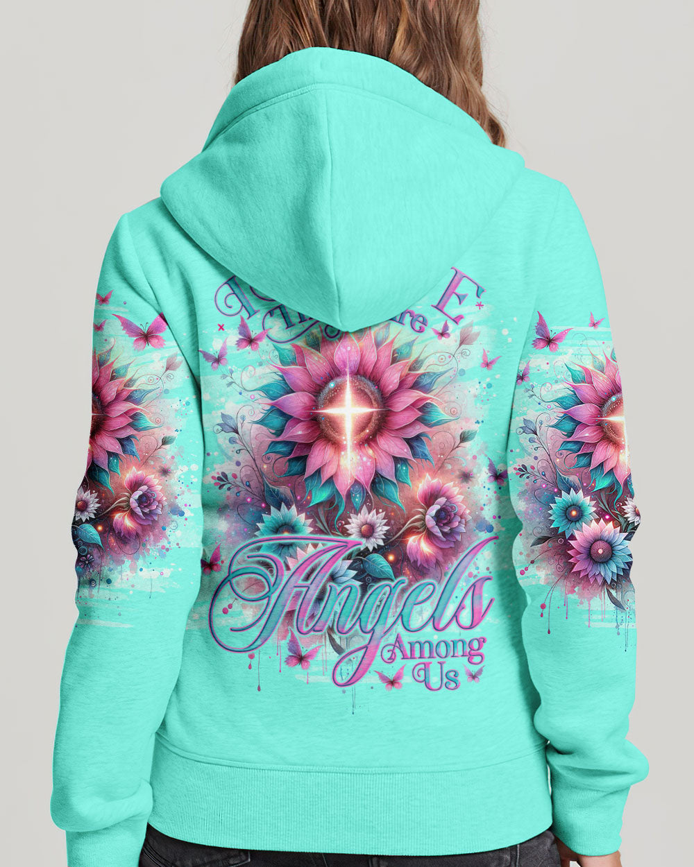 I Believe There Are Angels Among Us Sunflower Women's All Over Print Shirt - Tlno0912233, easychoo.com