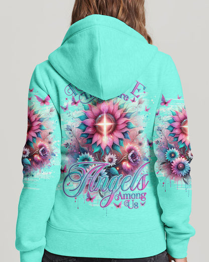 I Believe There Are Angels Among Us Sunflower Women's All Over Print Shirt - Tlno0912233, easychoo.com