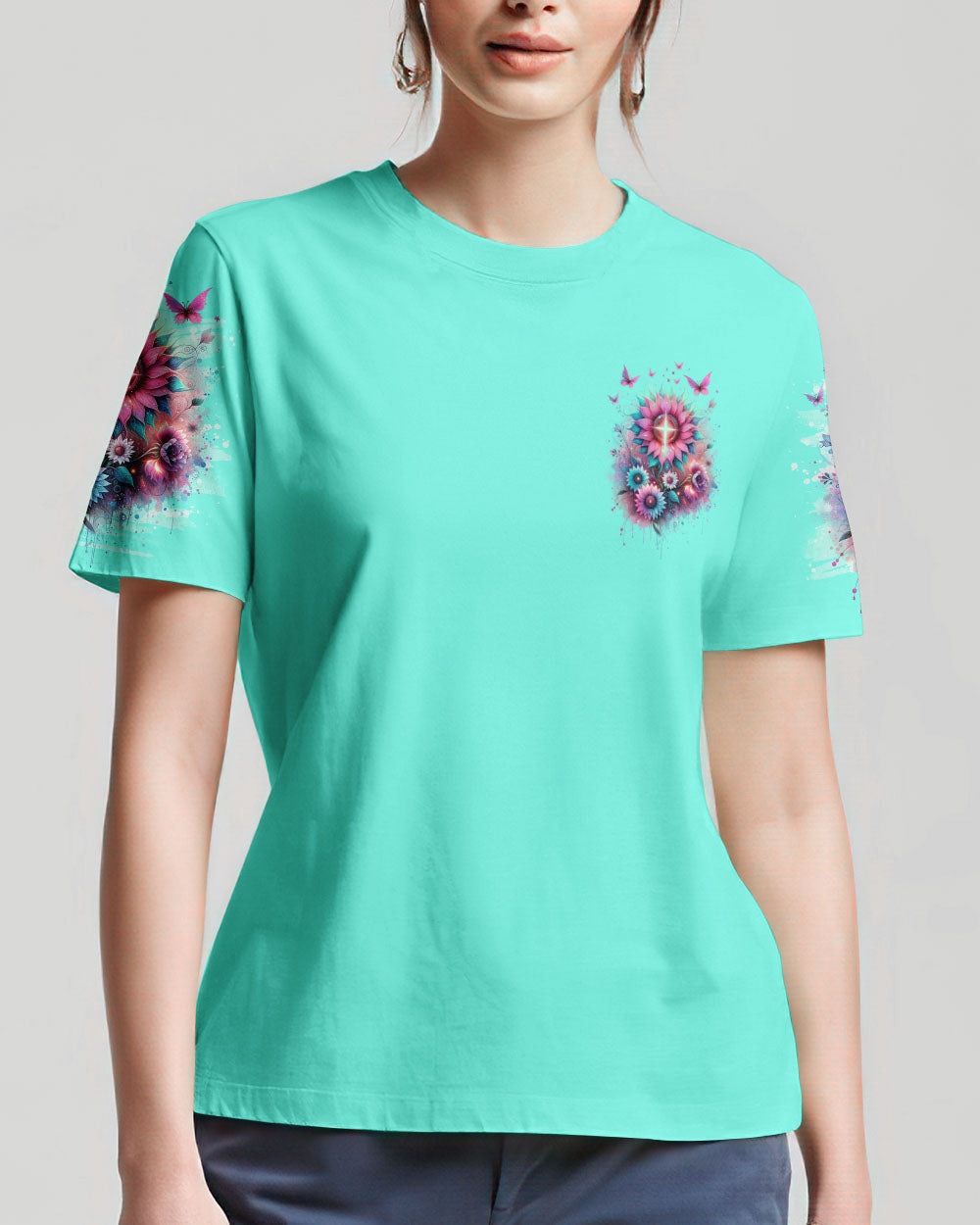 I Believe There Are Angels Among Us Sunflower Women's All Over Print Shirt - Tlno0912233, easychoo.com