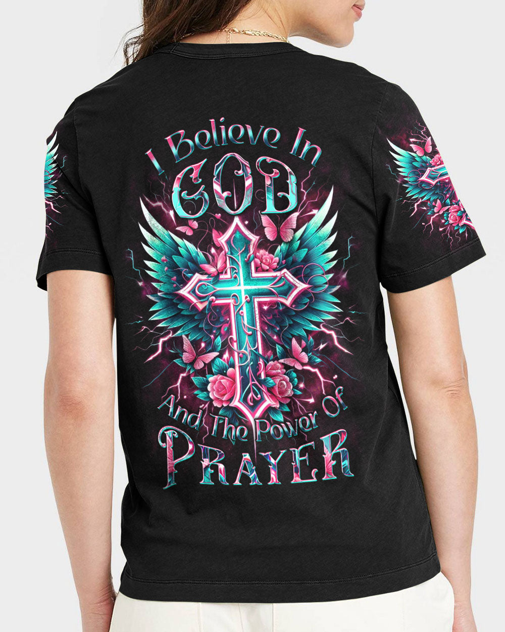 I Believe In God Women's All Over Print Shirt - Yhkd1001242, easychoo.com
