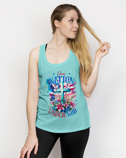 One Nation Under God Women's All Over Print Shirt - Tyqy3110231, easychoo.com