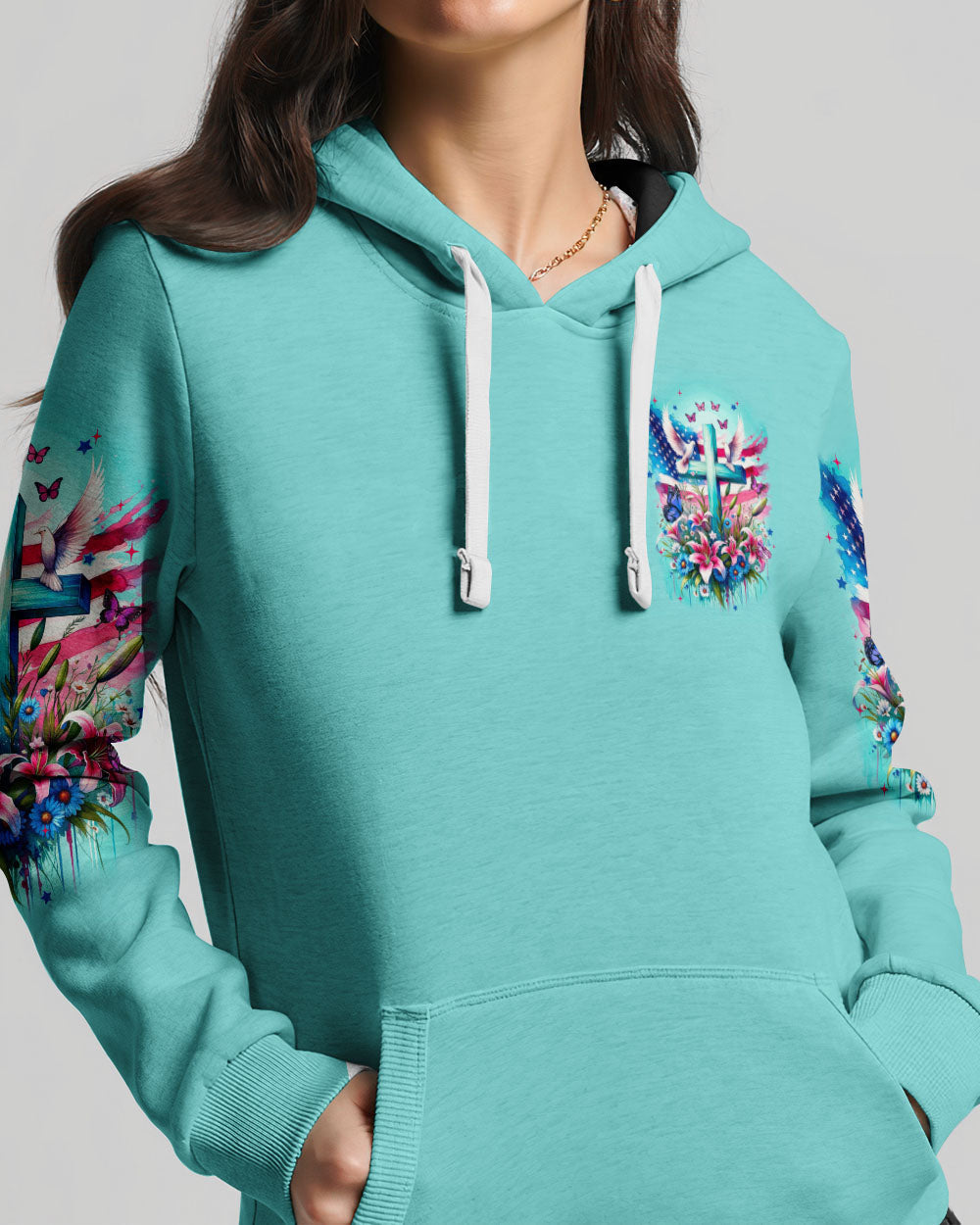 One Nation Under God Women's All Over Print Shirt - Tyqy3110231, easychoo.com