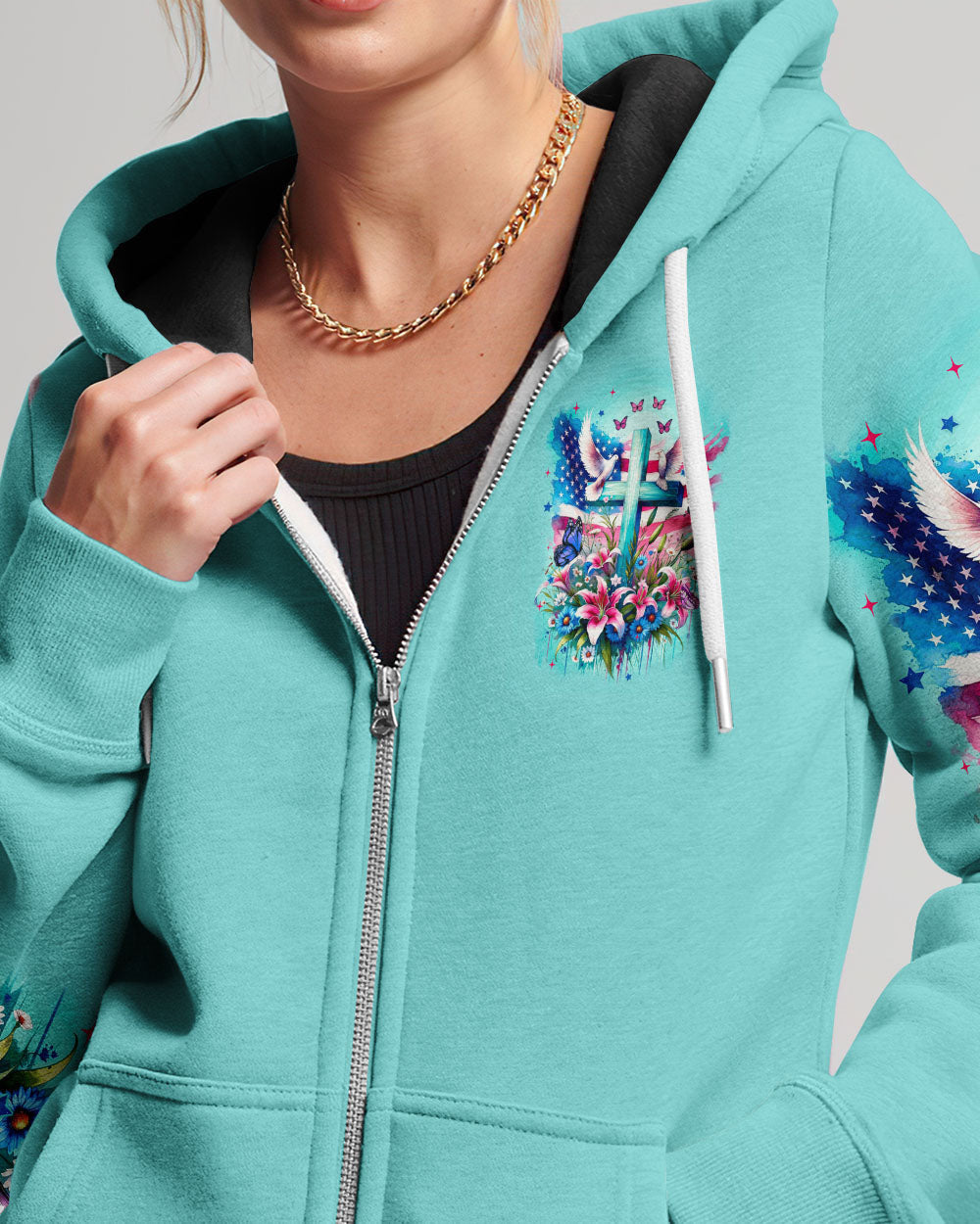 One Nation Under God Women's All Over Print Shirt - Tyqy3110231, easychoo.com