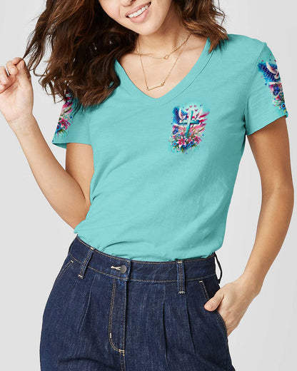 One Nation Under God Women's All Over Print Shirt - Tyqy3110231, easychoo.com