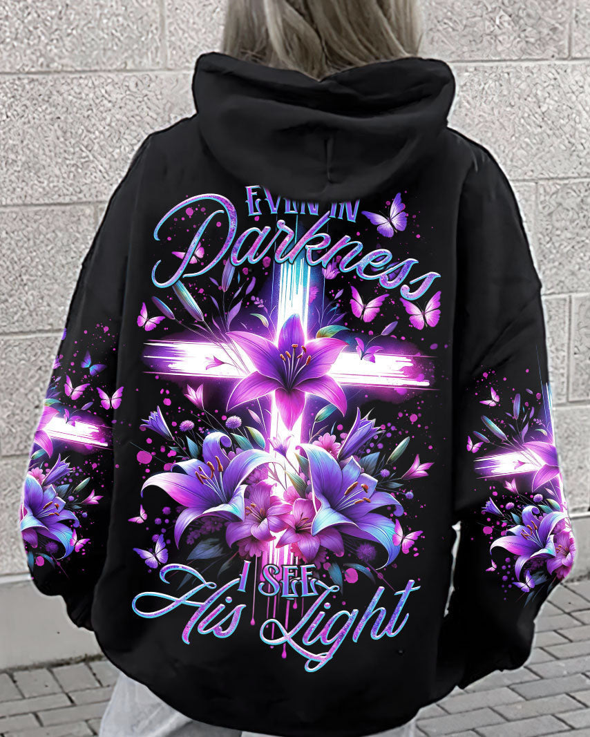 Even In Darkness Cross Lilies Women's All Over Print Shirt - Tltr1001245, easychoo.com