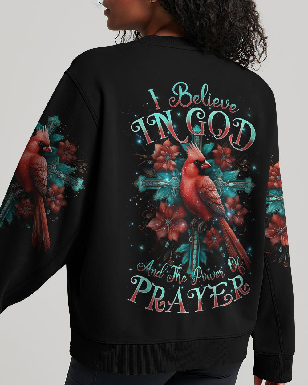 I Believe In God Cardinal Women's All Over Print Shirt - Tlnz0201243, easychoo.com