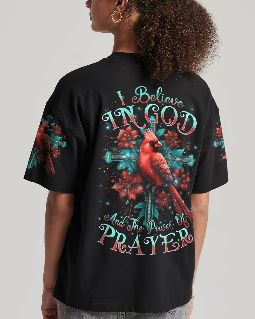 I Believe In God Cardinal Women's All Over Print Shirt - Tlnz0201243, easychoo.com