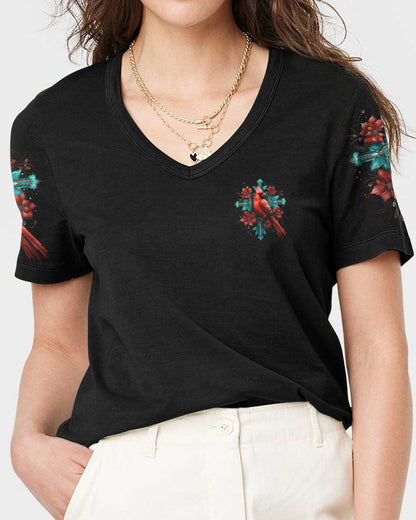 I Believe In God Cardinal Women's All Over Print Shirt - Tlnz0201243, easychoo.com