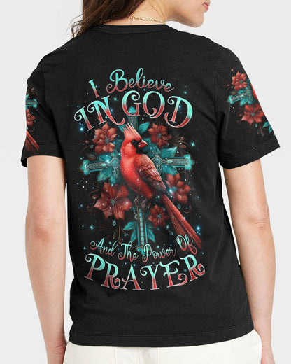 I Believe In God Cardinal Women's All Over Print Shirt - Tlnz0201243, easychoo.com