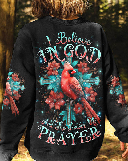 I Believe In God Cardinal Women's All Over Print Shirt - Tlnz0201243, easychoo.com