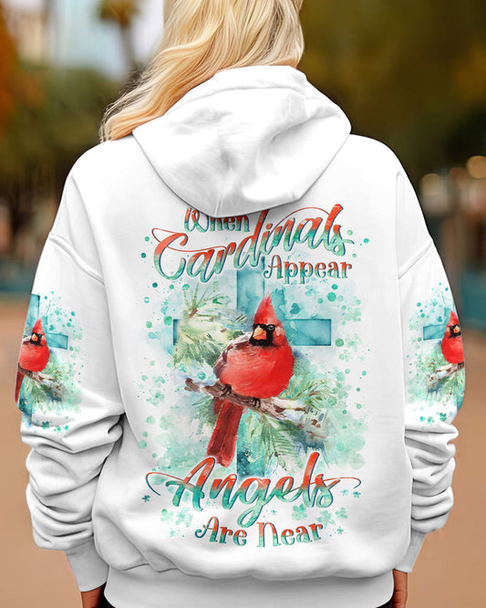 When Cardinals Appear Angels Are Near Christmas Women's All Over Print Shirt - Yhln2612233, easychoo.com