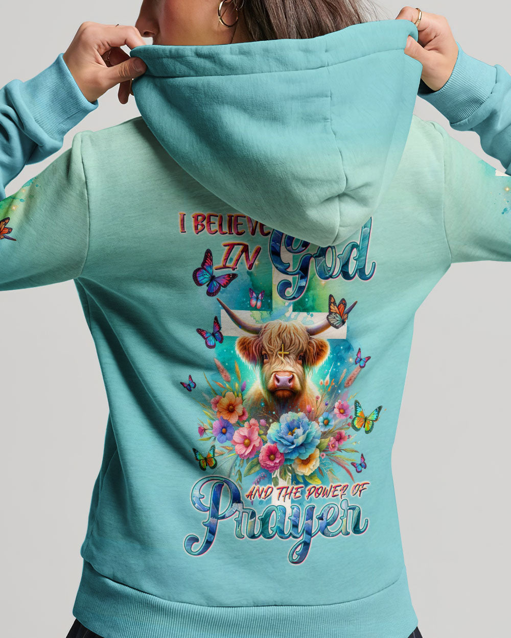I Believe In God Cow Women's All Over Print Shirt - Tltw2011233, easychoo.com