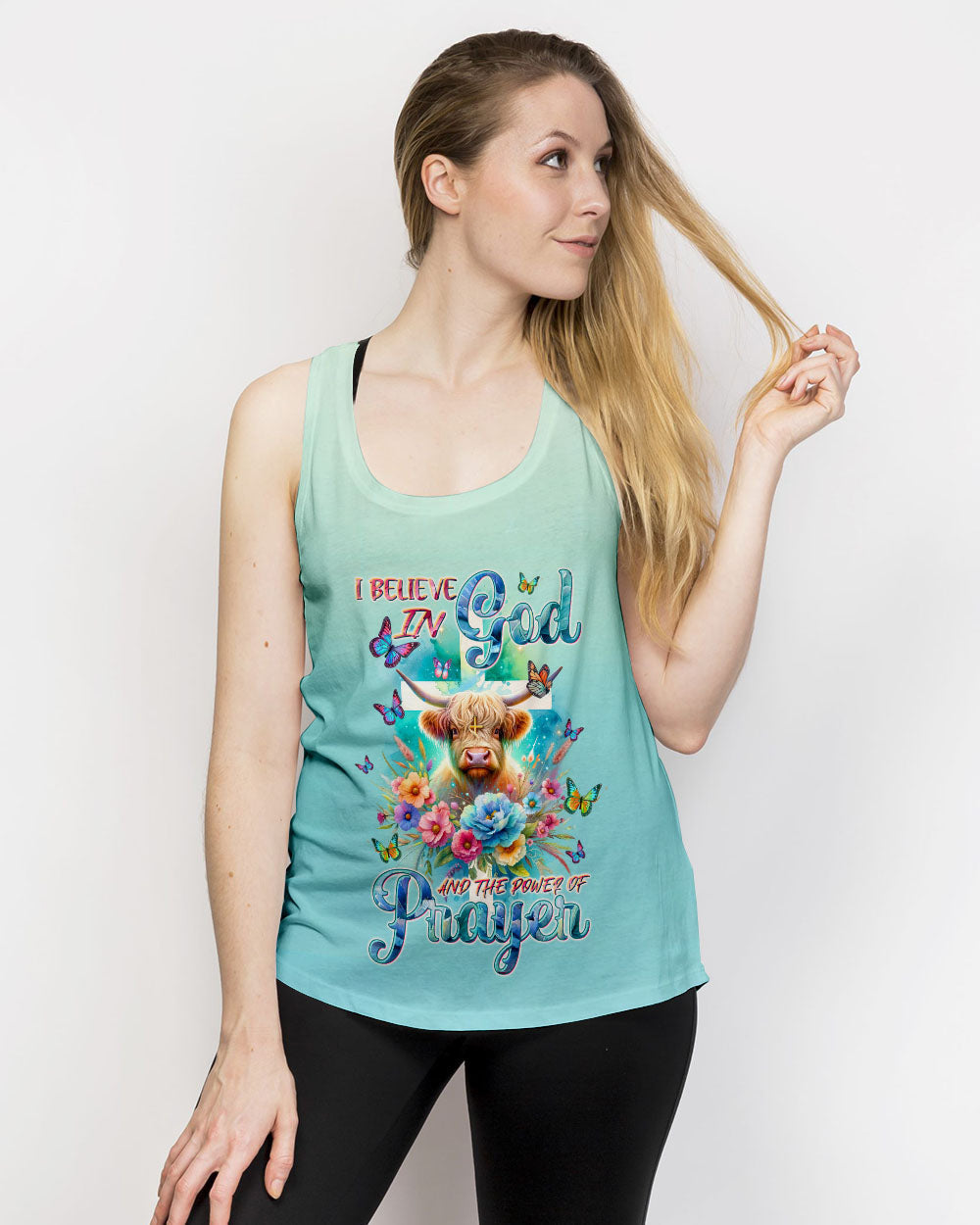 I Believe In God Cow Women's All Over Print Shirt - Tltw2011233, easychoo.com