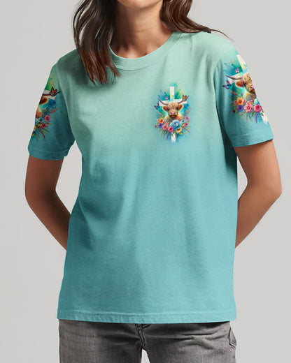 I Believe In God Cow Women's All Over Print Shirt - Tltw2011233, easychoo.com