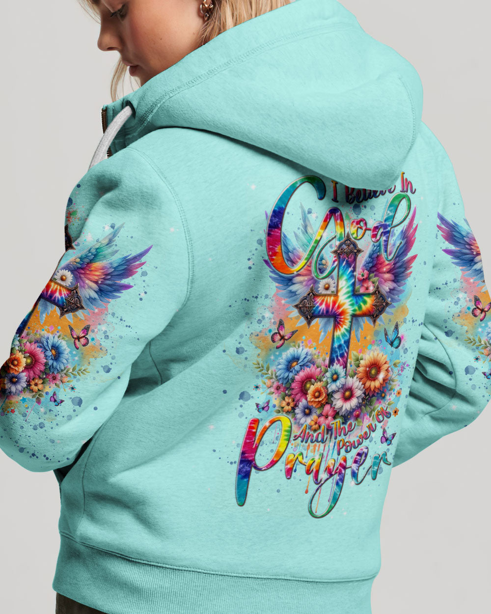 I Believe In God Cross Wings Women's All Over Print Shirt - Tlnt0401242, easychoo.com