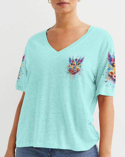 I Believe In God Cross Wings Women's All Over Print Shirt - Tlnt0401242, easychoo.com