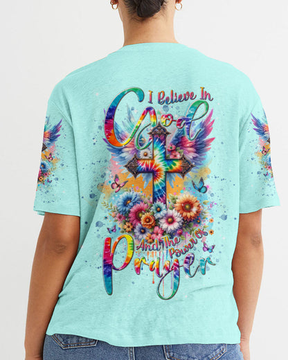I Believe In God Cross Wings Women's All Over Print Shirt - Tlnt0401242, easychoo.com