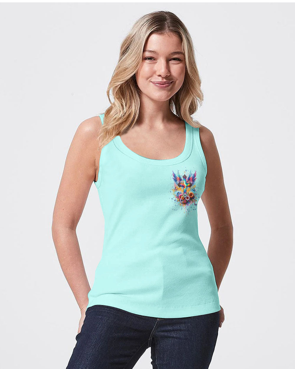 I Believe In God Cross Wings Women's All Over Print Shirt - Tlnt0401242, easychoo.com