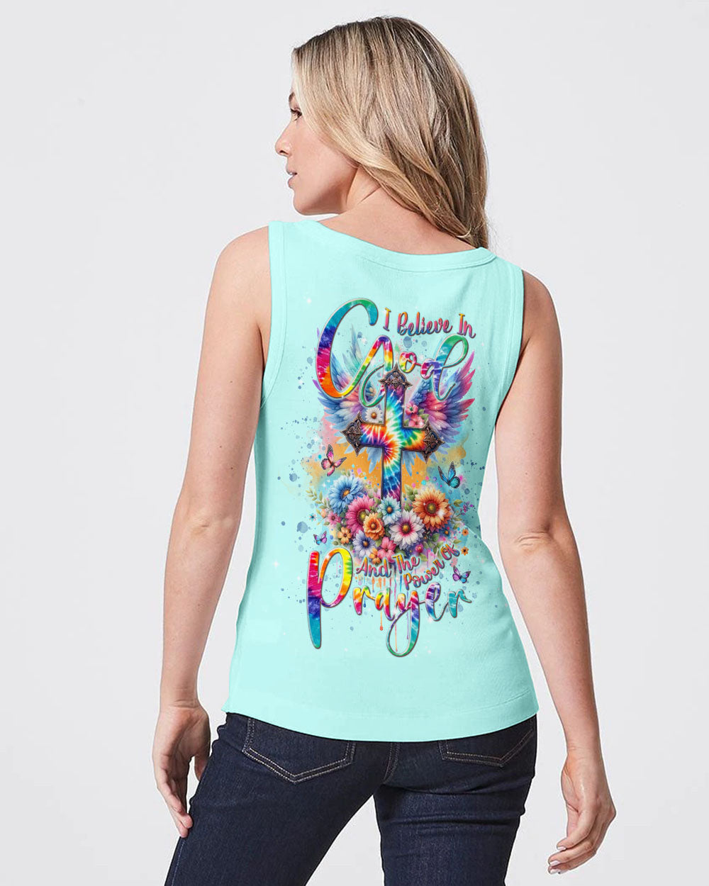 I Believe In God Cross Wings Women's All Over Print Shirt - Tlnt0401242, easychoo.com